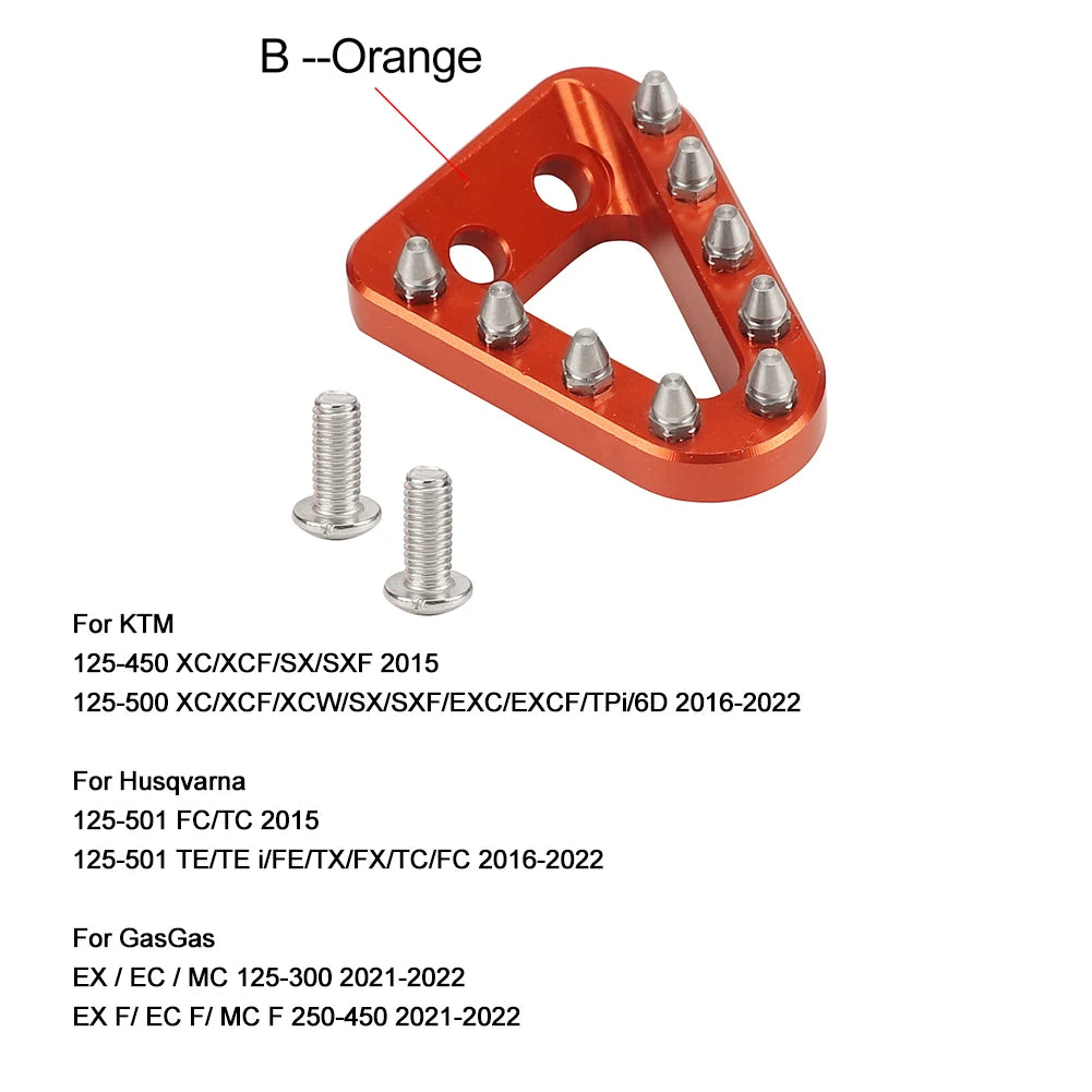 Rear Foot Brake Pedal Lever Step Tip Plate For KTM EXC EXCF SX SXF XC XCF XCW XCFW For Husqvarna TC FC TX FX MX Motocross