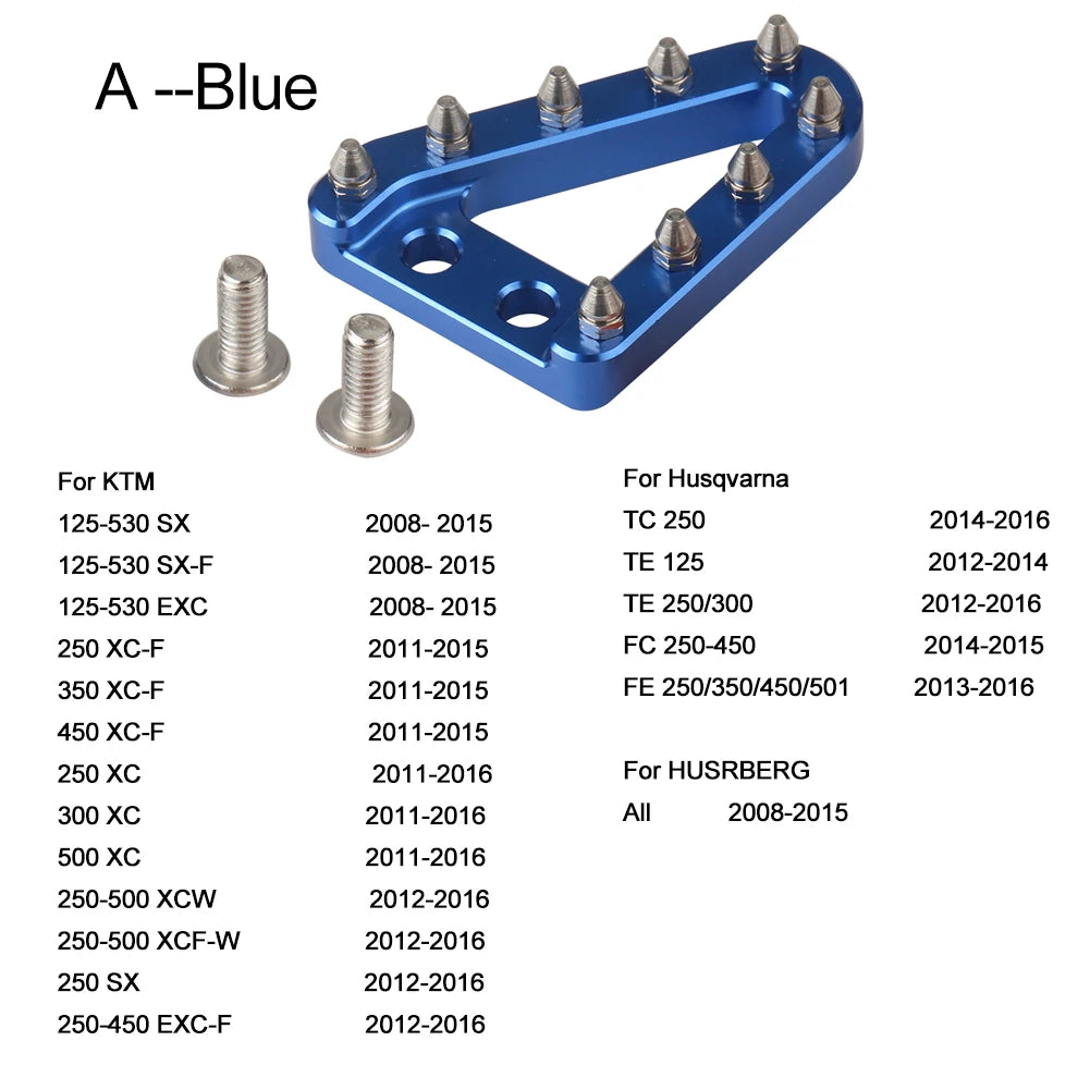 Rear Foot Brake Pedal Lever Step Tip Plate For KTM EXC EXCF SX SXF XC XCF XCW XCFW For Husqvarna TC FC TX FX MX Motocross