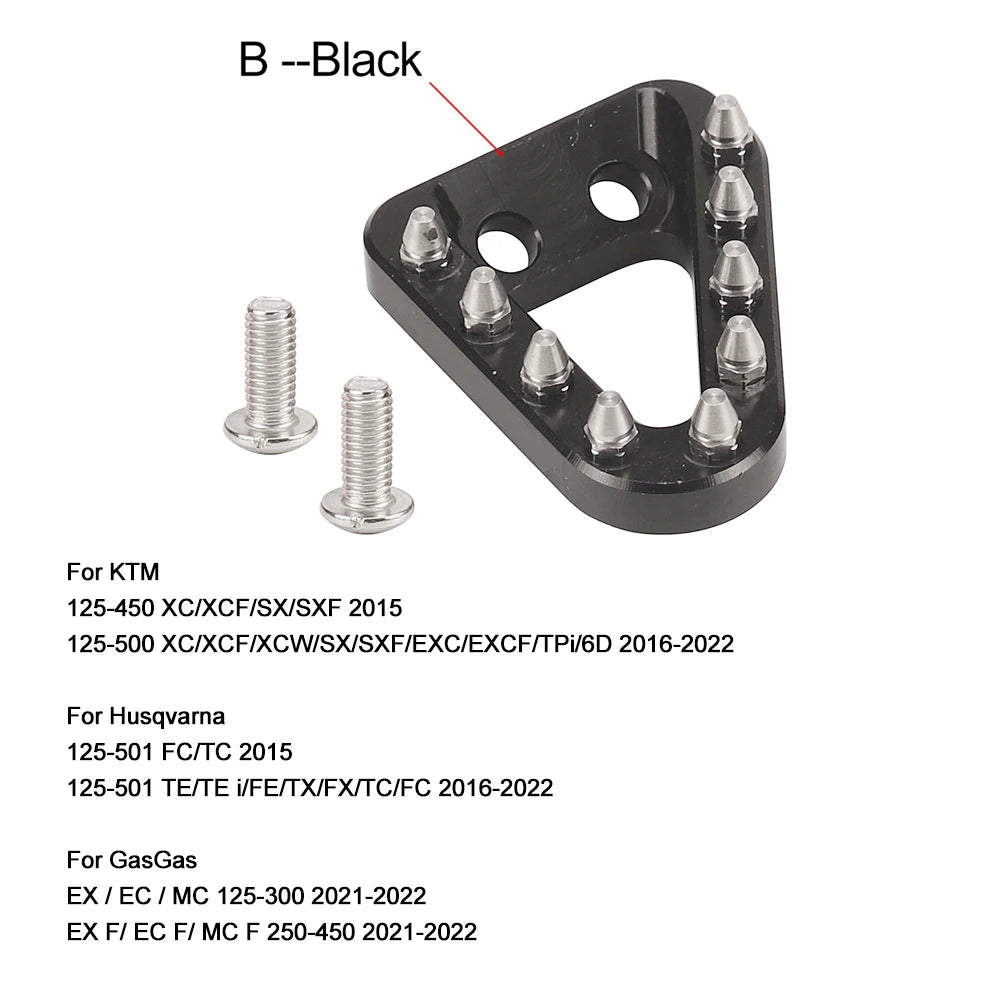 Rear Foot Brake Pedal Lever Step Tip Plate For KTM EXC EXCF SX SXF XC XCF XCW XCFW For Husqvarna TC FC TX FX MX Motocross