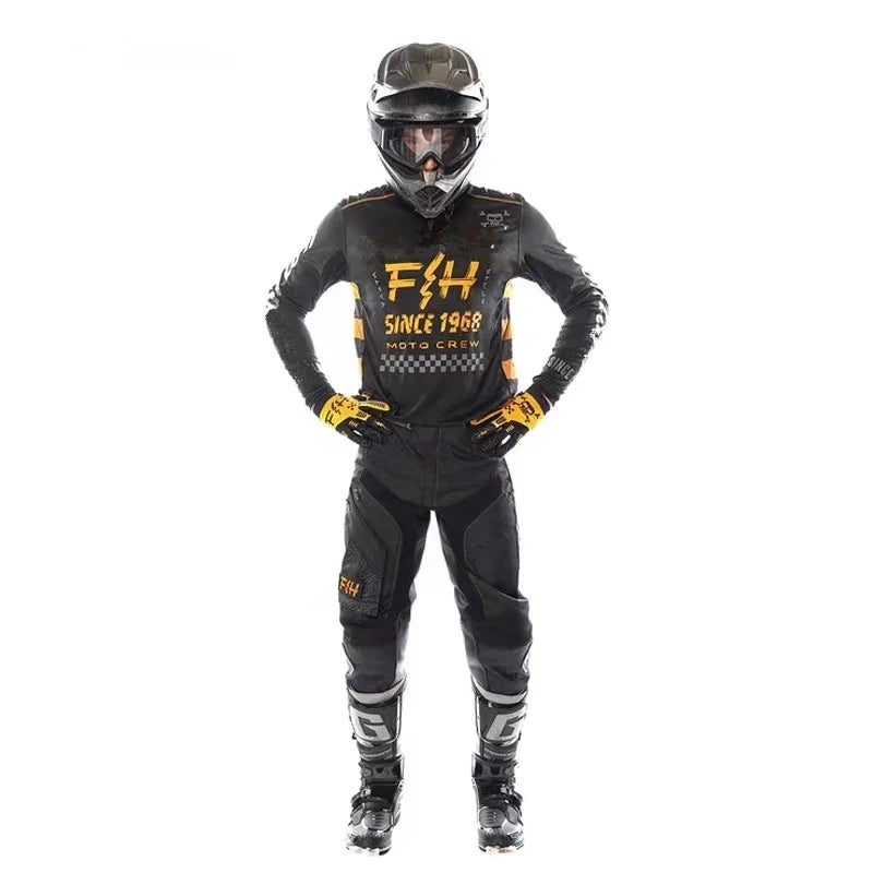 2023 FH Moto Suit Motocross Gear Set Off Road Jersey Set With Pocket Dirt Bike Jersey And Pants MX Racing Clothing