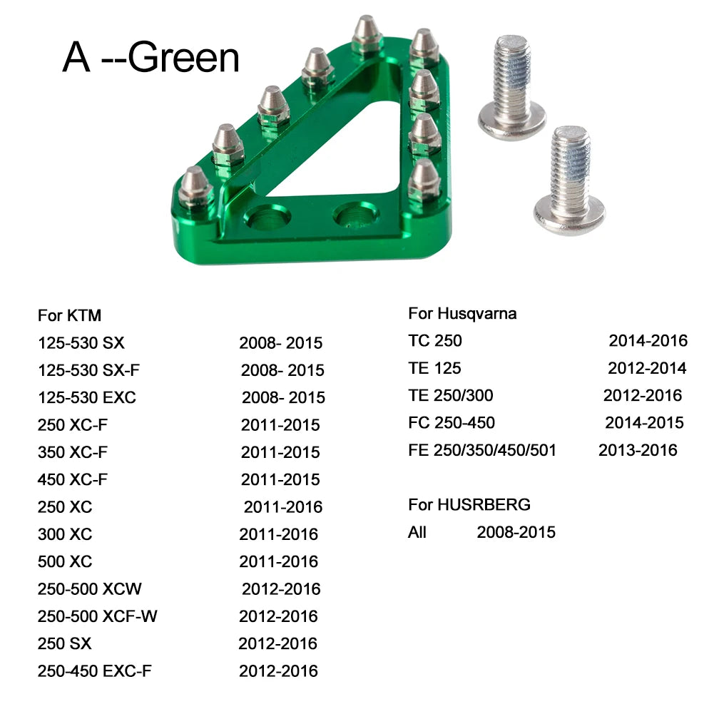 Rear Foot Brake Pedal Lever Step Tip Plate For KTM EXC EXCF SX SXF XC XCF XCW XCFW For Husqvarna TC FC TX FX MX Motocross