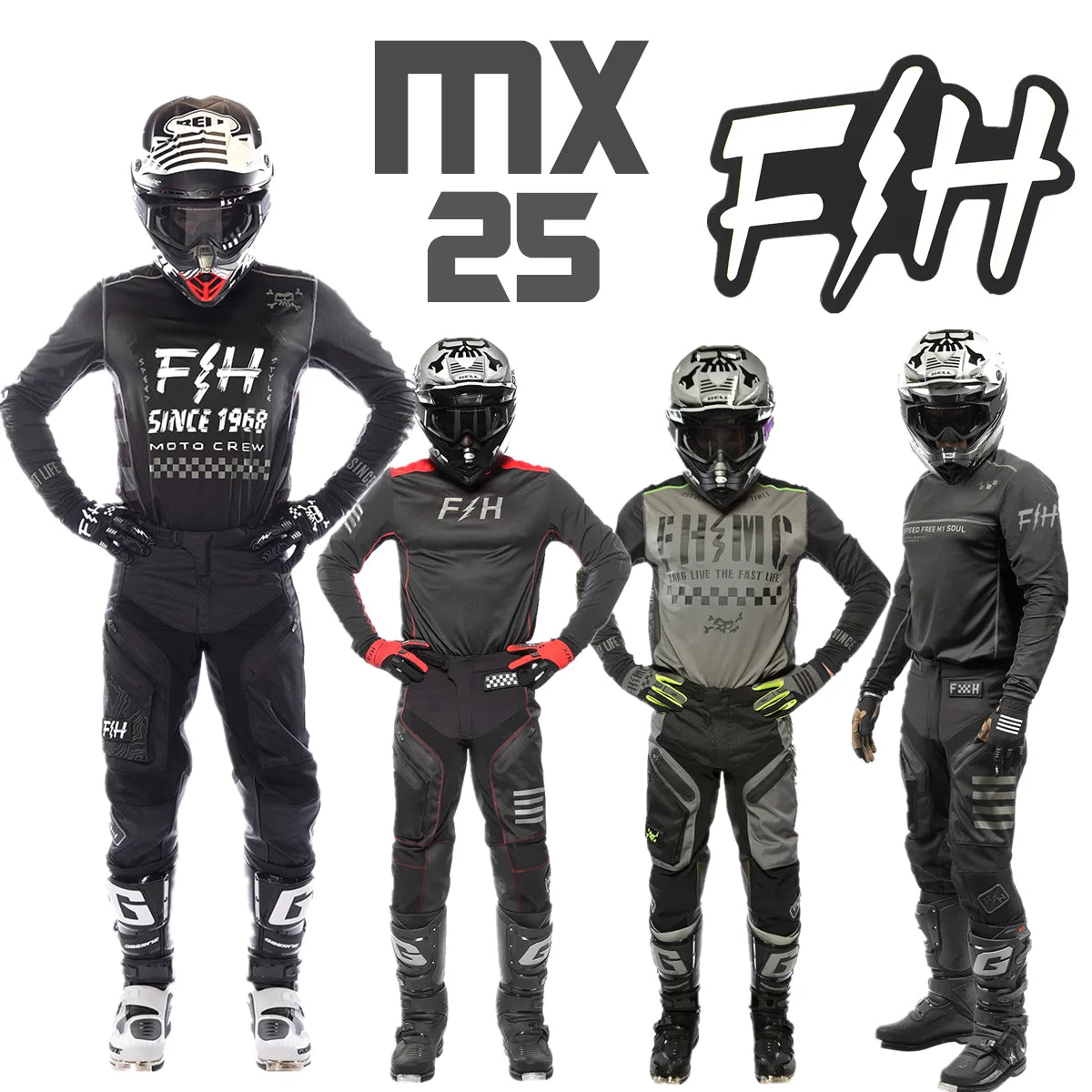 2023 FH Moto Suit Motocross Gear Set Off Road Jersey Set With Pocket Dirt Bike Jersey And Pants MX Racing Clothing