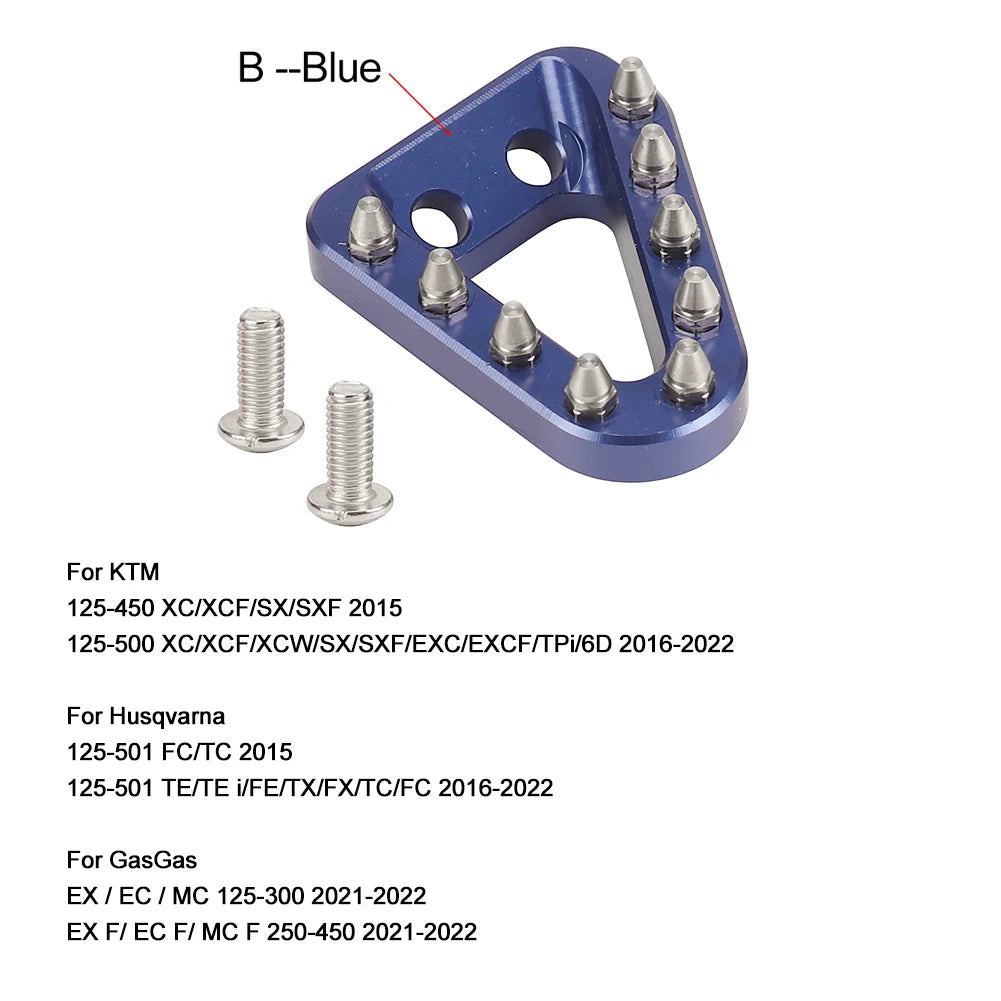 Rear Foot Brake Pedal Lever Step Tip Plate For KTM EXC EXCF SX SXF XC XCF XCW XCFW For Husqvarna TC FC TX FX MX Motocross