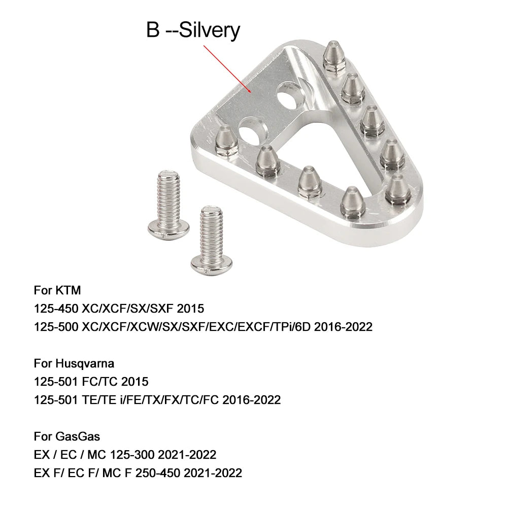 Rear Foot Brake Pedal Lever Step Tip Plate For KTM EXC EXCF SX SXF XC XCF XCW XCFW For Husqvarna TC FC TX FX MX Motocross