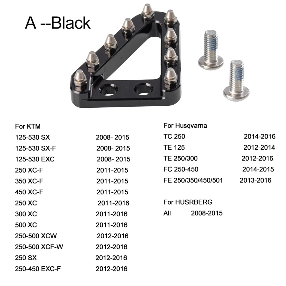 Rear Foot Brake Pedal Lever Step Tip Plate For KTM EXC EXCF SX SXF XC XCF XCW XCFW For Husqvarna TC FC TX FX MX Motocross